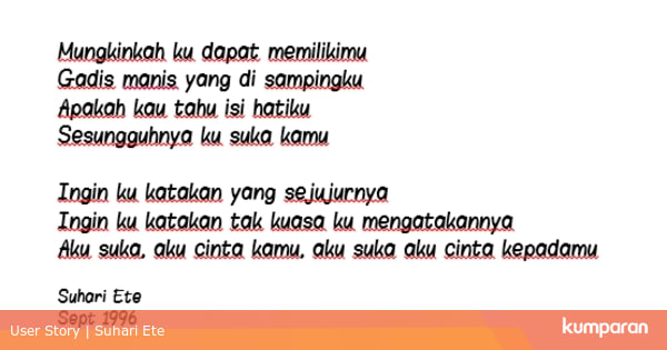 Lirik Lagu Surat Cintaku Yang Pertama Kumpulan Contoh Surat
